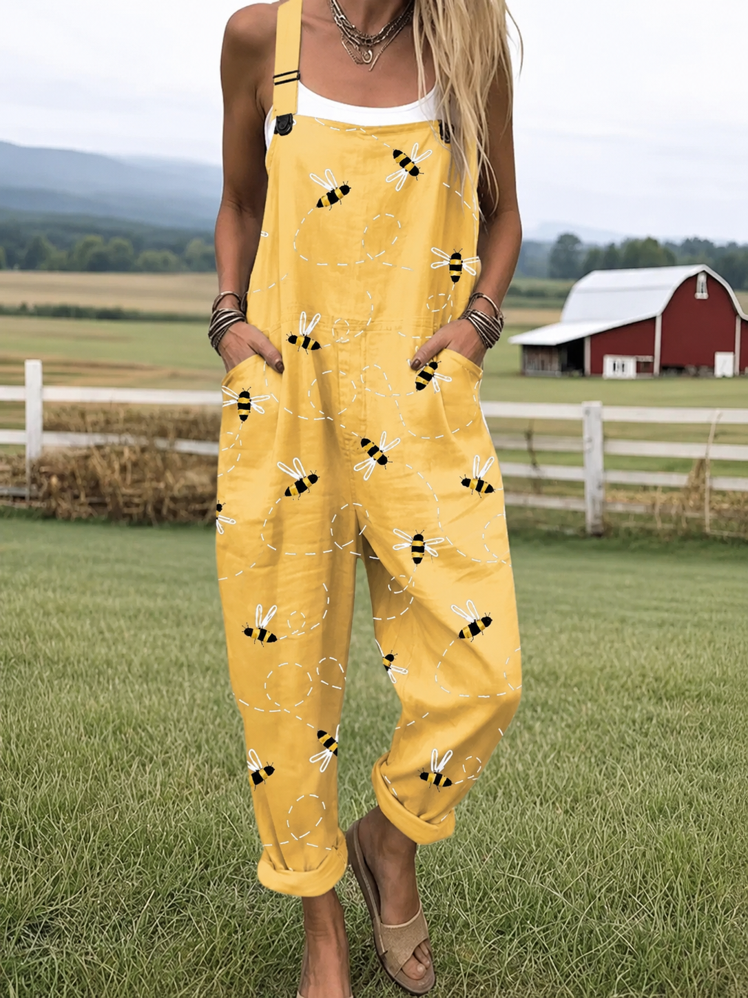 Honeybee Meadow Floral Jumpsuit