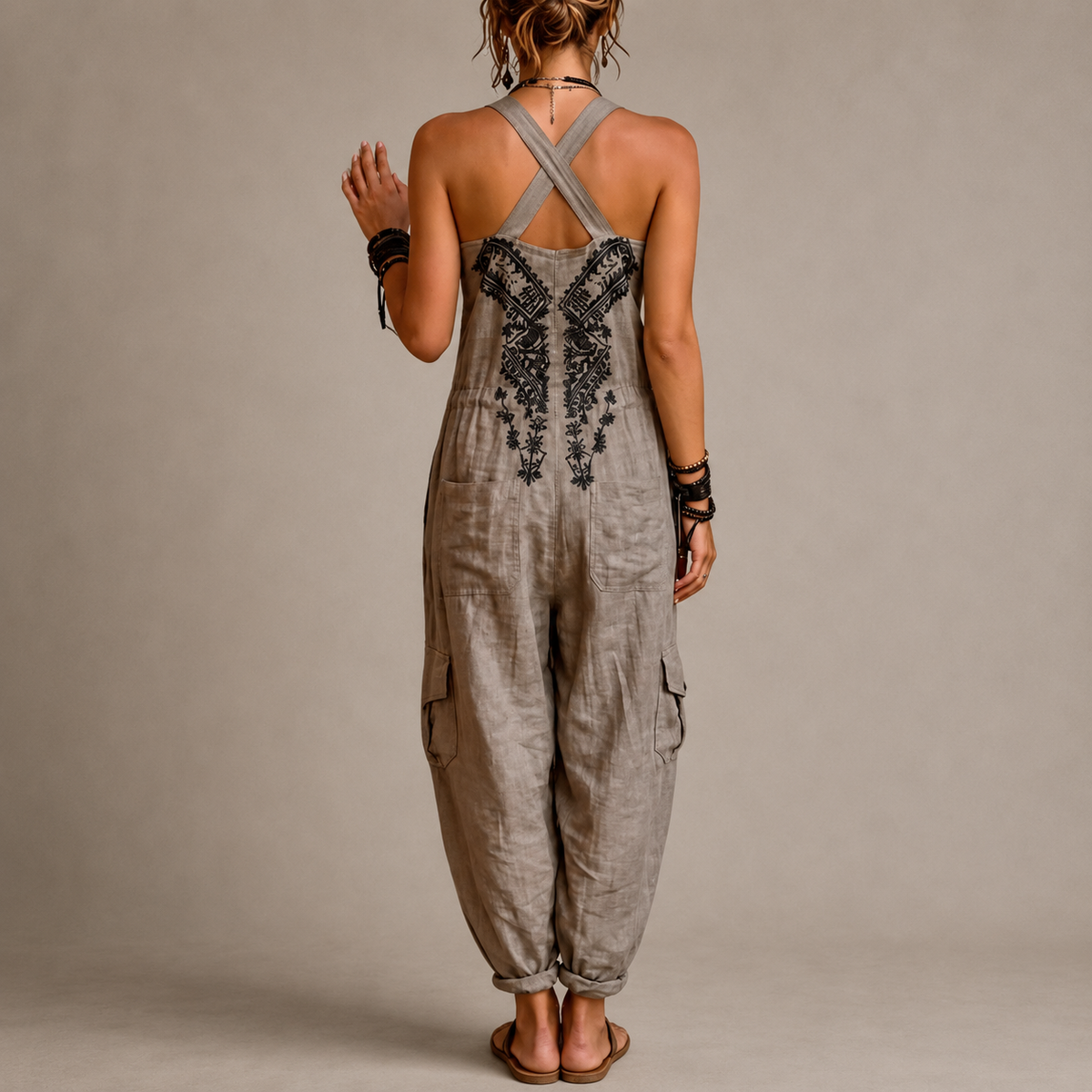 Frances™ Bohemian Embroidered Maxi Jumpsuit