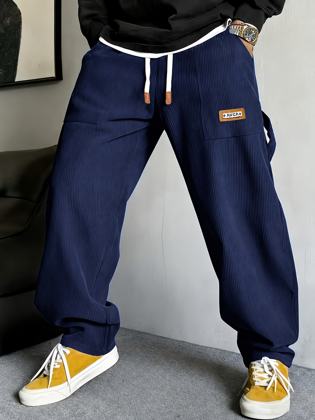 Gale Corduroy Wide-Leg Pants