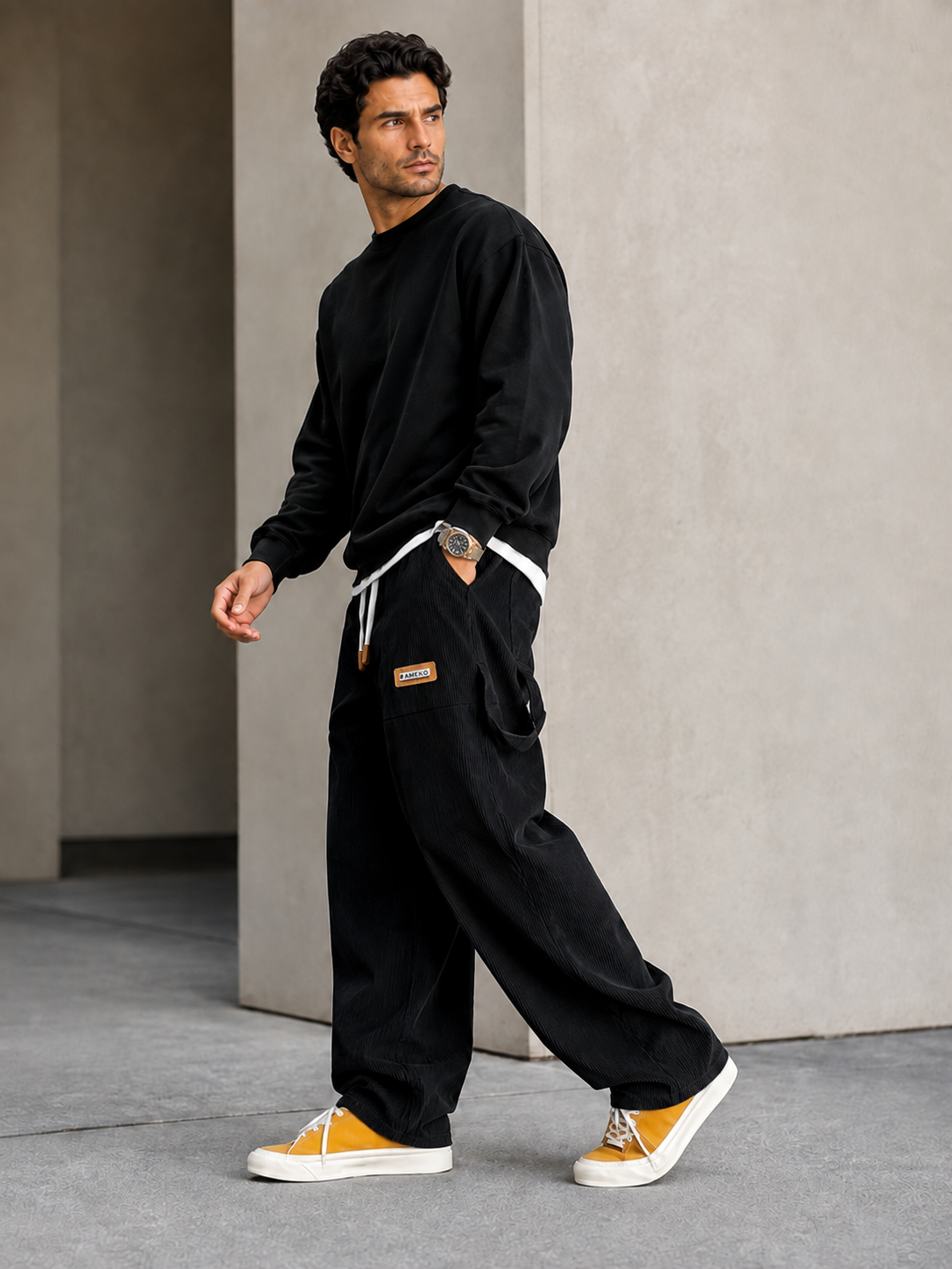 Gale Corduroy Wide-Leg Pants