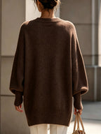 Marise Draped Sweater with Elegant Flowing Design
