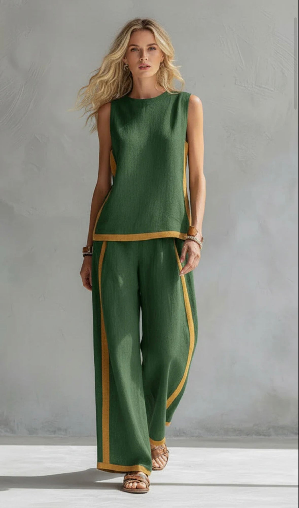 Leslie™ Elegant Linen Two-Piece Set