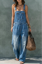 Gabrielle | Chic Elastic Waist Denim Jumpsuit