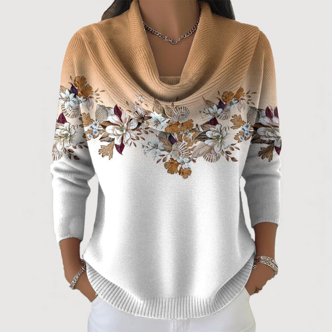 Nora™ Floral Soft Collar Sweater