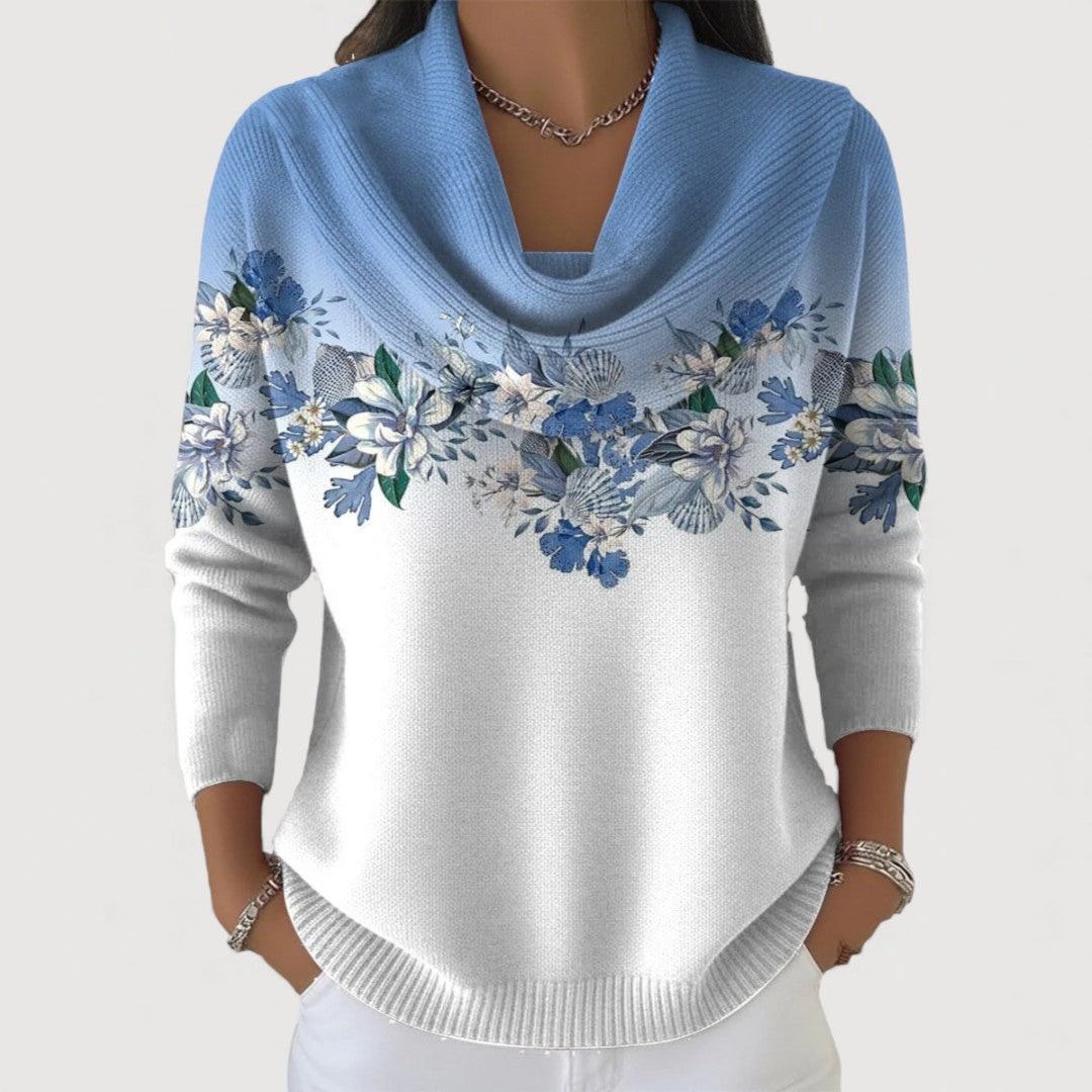 Nora™ Floral Soft Collar Sweater