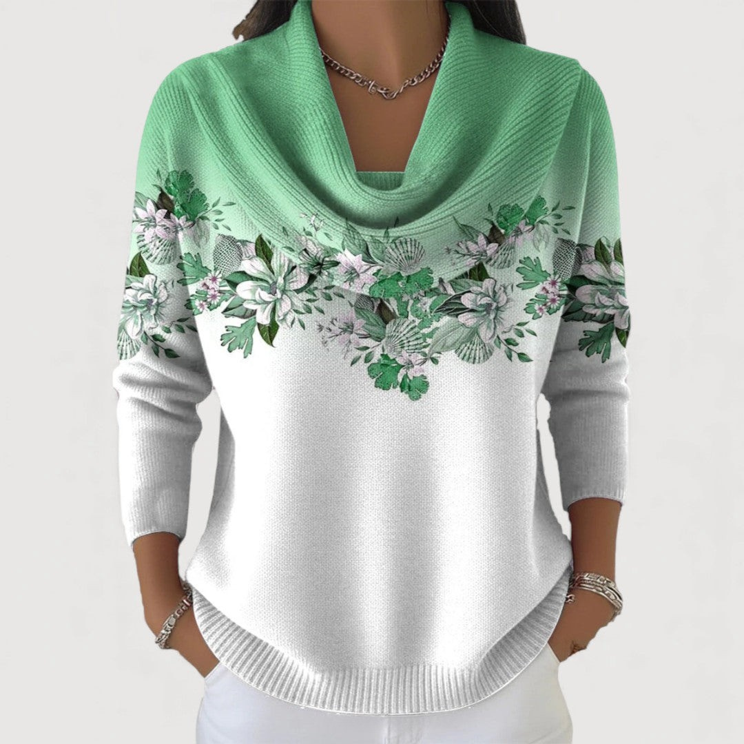 Nora™ Floral Soft Collar Sweater