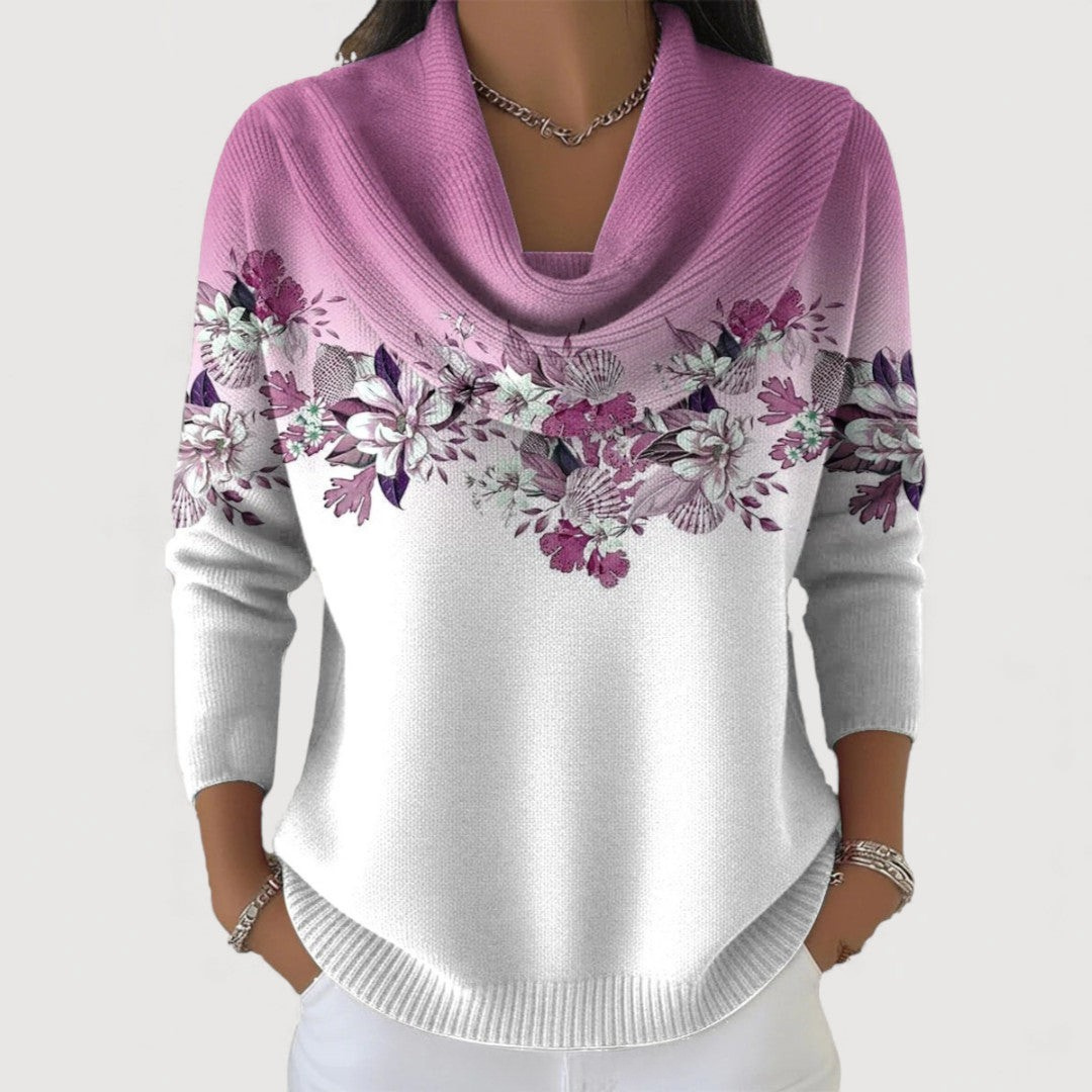 Nora™ Floral Soft Collar Sweater
