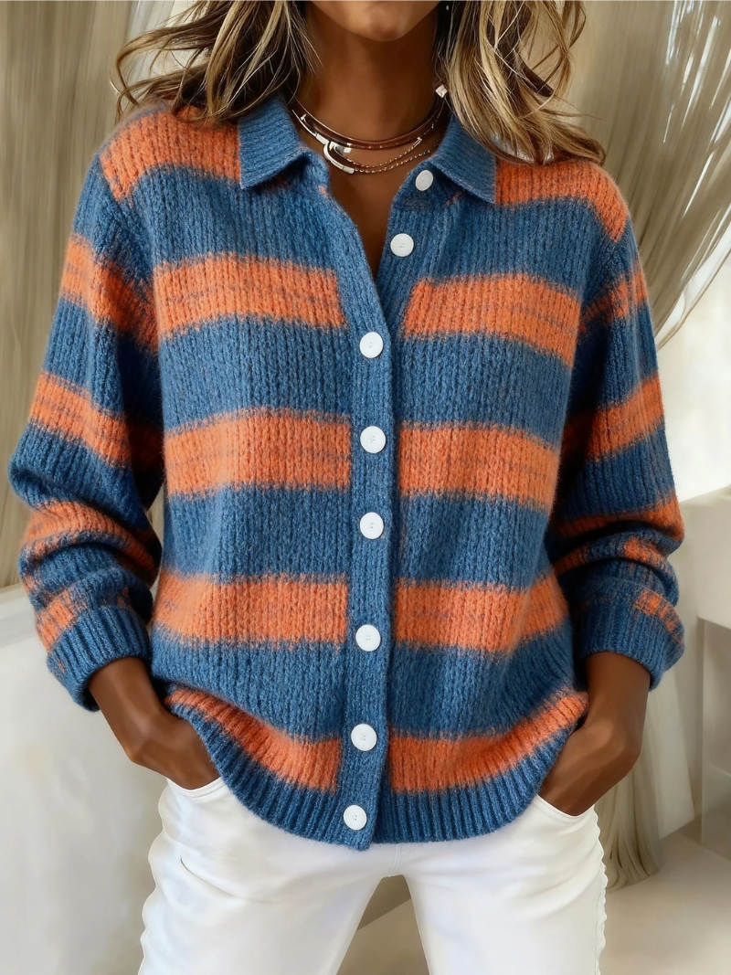 Ambre™ – Striped Hoodie Top
