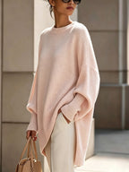 Marise Draped Sweater with Elegant Flowing Design