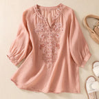 Sophie™ Floral Embroidered Cotton Blouse