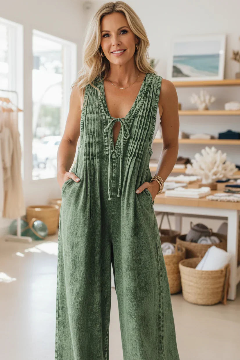 Sloanne™ Floral Print Boho Jumpsuit with Adjustable Straps