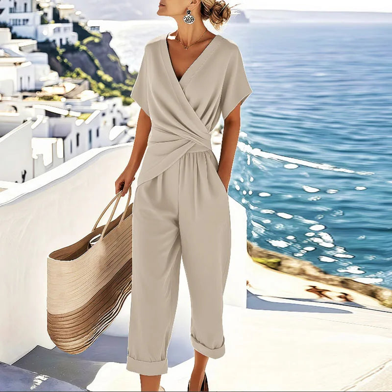 Athena™ Elegant Two-Piece Set with Flowy Top and Tailored Pants