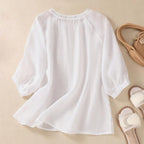 Sophie™ Floral Embroidered Cotton Blouse