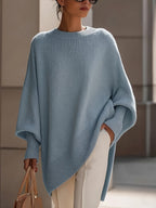 Marise Draped Sweater with Elegant Flowing Design