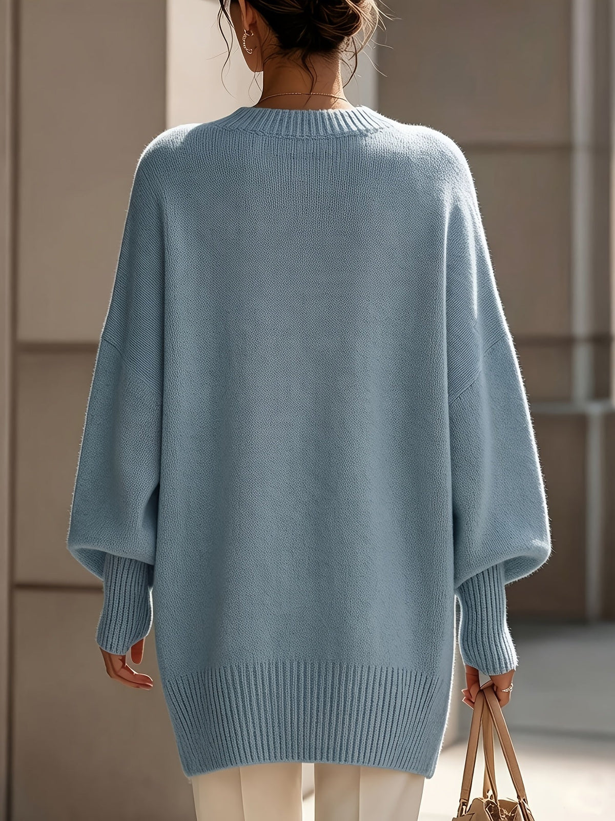 Marise Draped Sweater with Elegant Flowing Design