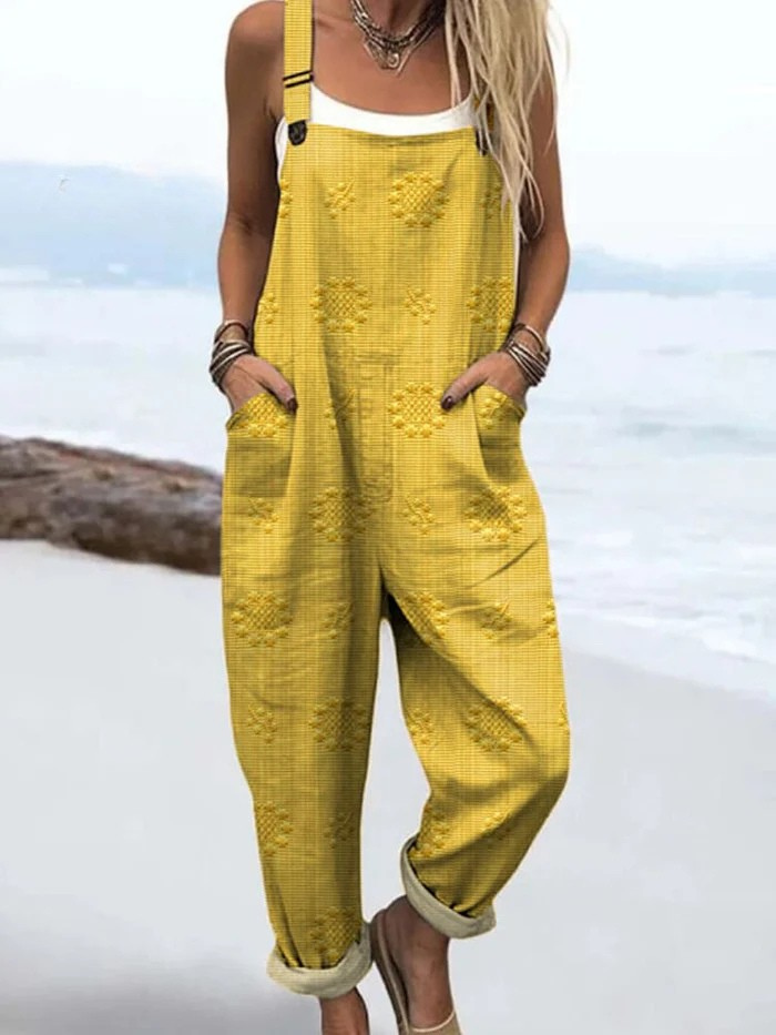 Meadow Glow Floral Print Jumpsuit
