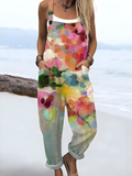 Artistic Bloom Floral Print Jumpsuit