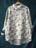Raina™ - Adorable Dog Print Casual Shirt for Women