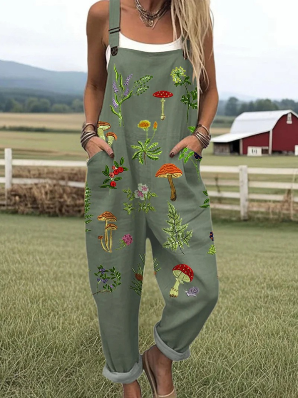 Floral Embroidered Nature-Inspired Jumpsuit