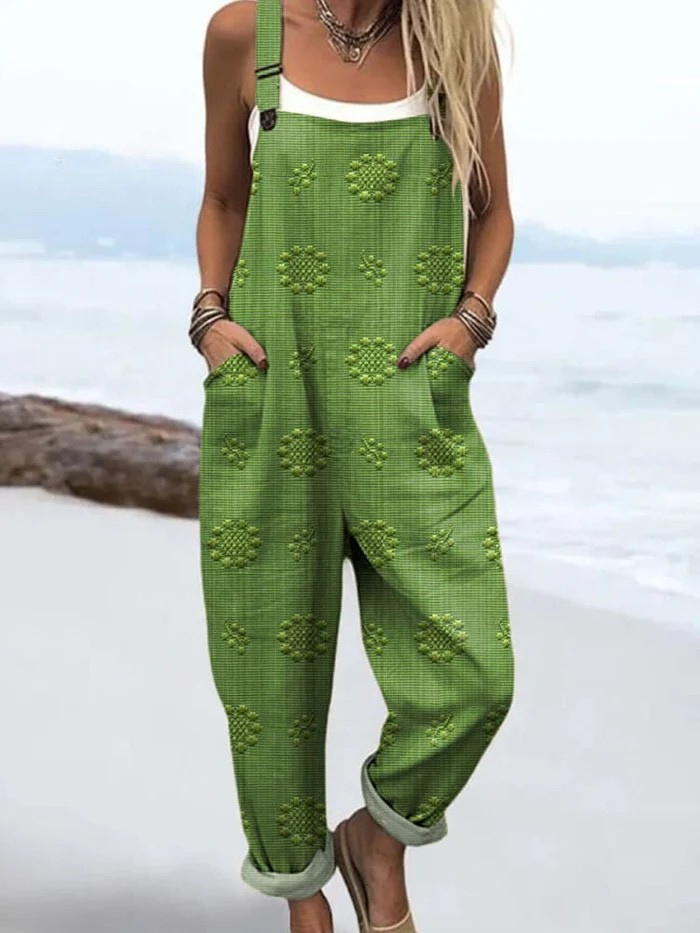 Meadow Glow Floral Print Jumpsuit