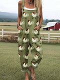 Floral Print Rise & Roost Jumpsuit with Adjustable Straps
