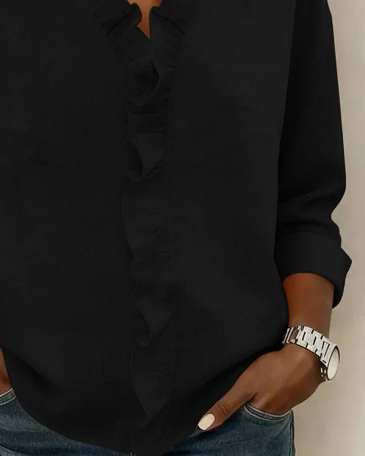 Lottie™ V-Neck Ruffle Blouse