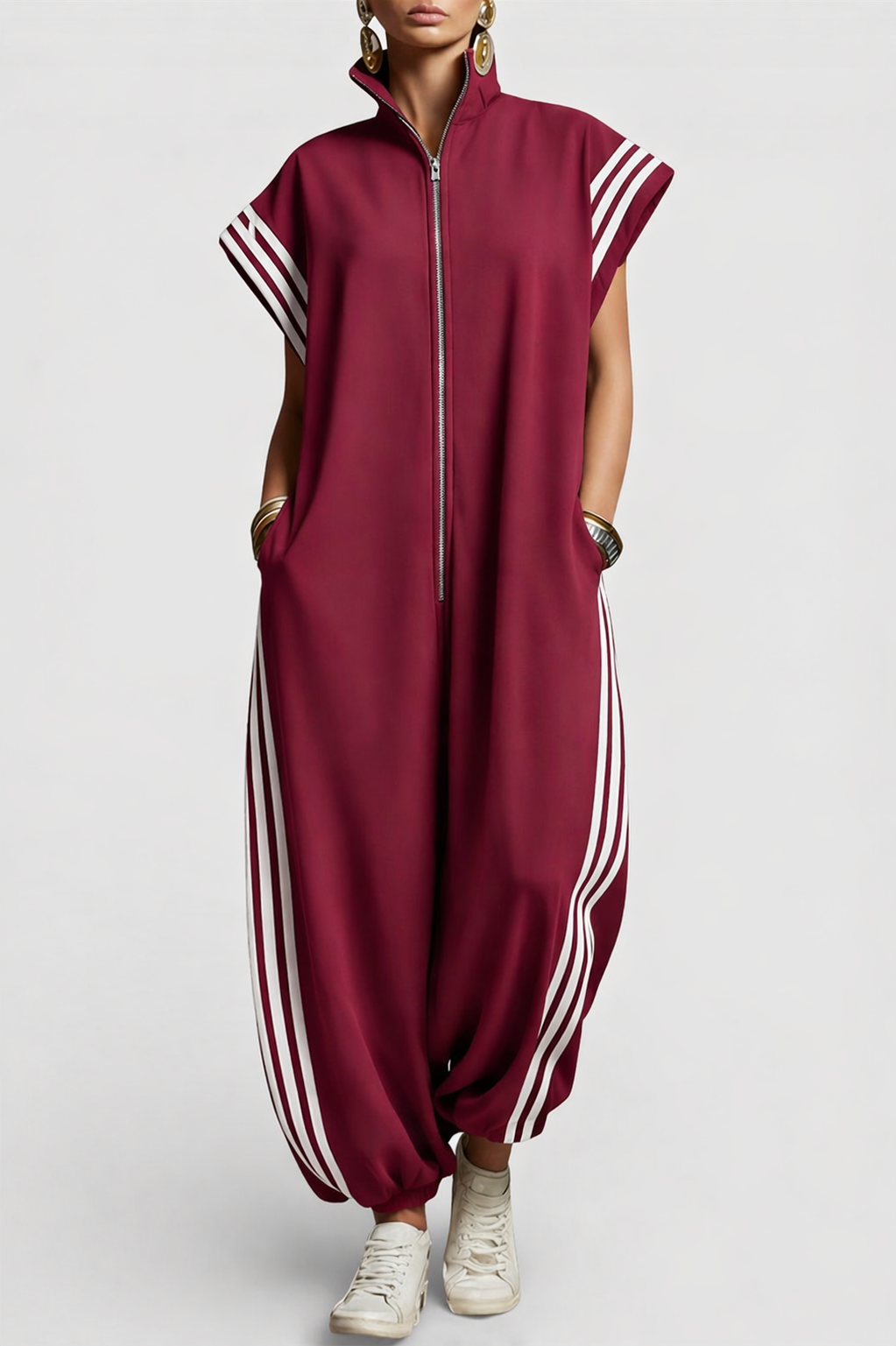 Cheyenne™ Women's Zip Neck Jumpsuit with Stylish Design