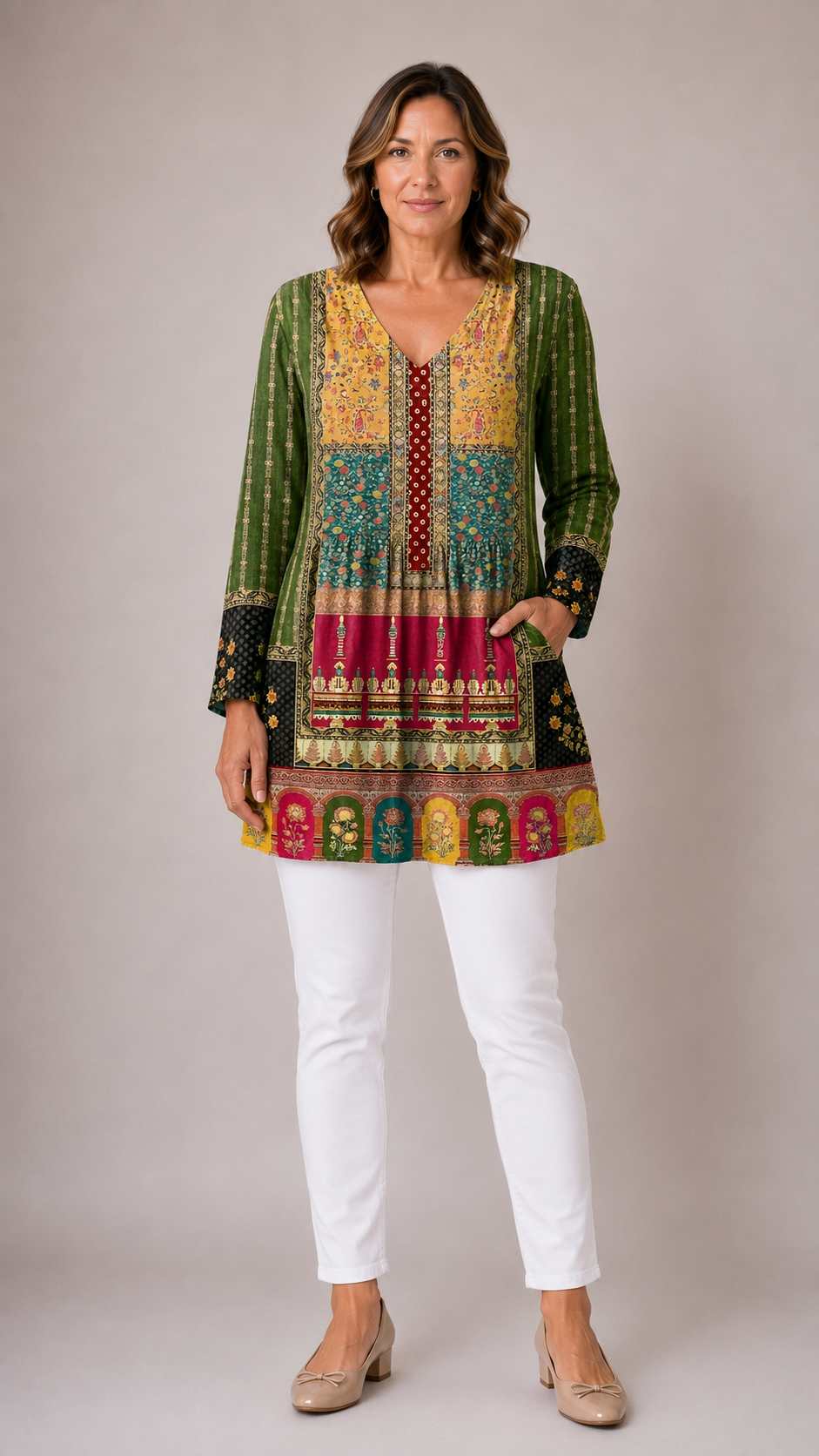 Melody | V-Neck Long Blouse