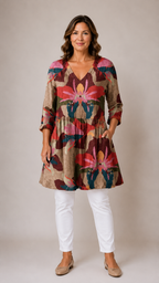 Cassidy | V-Neck Long Blouse