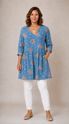 Lucia | V-Neck Long Blouse