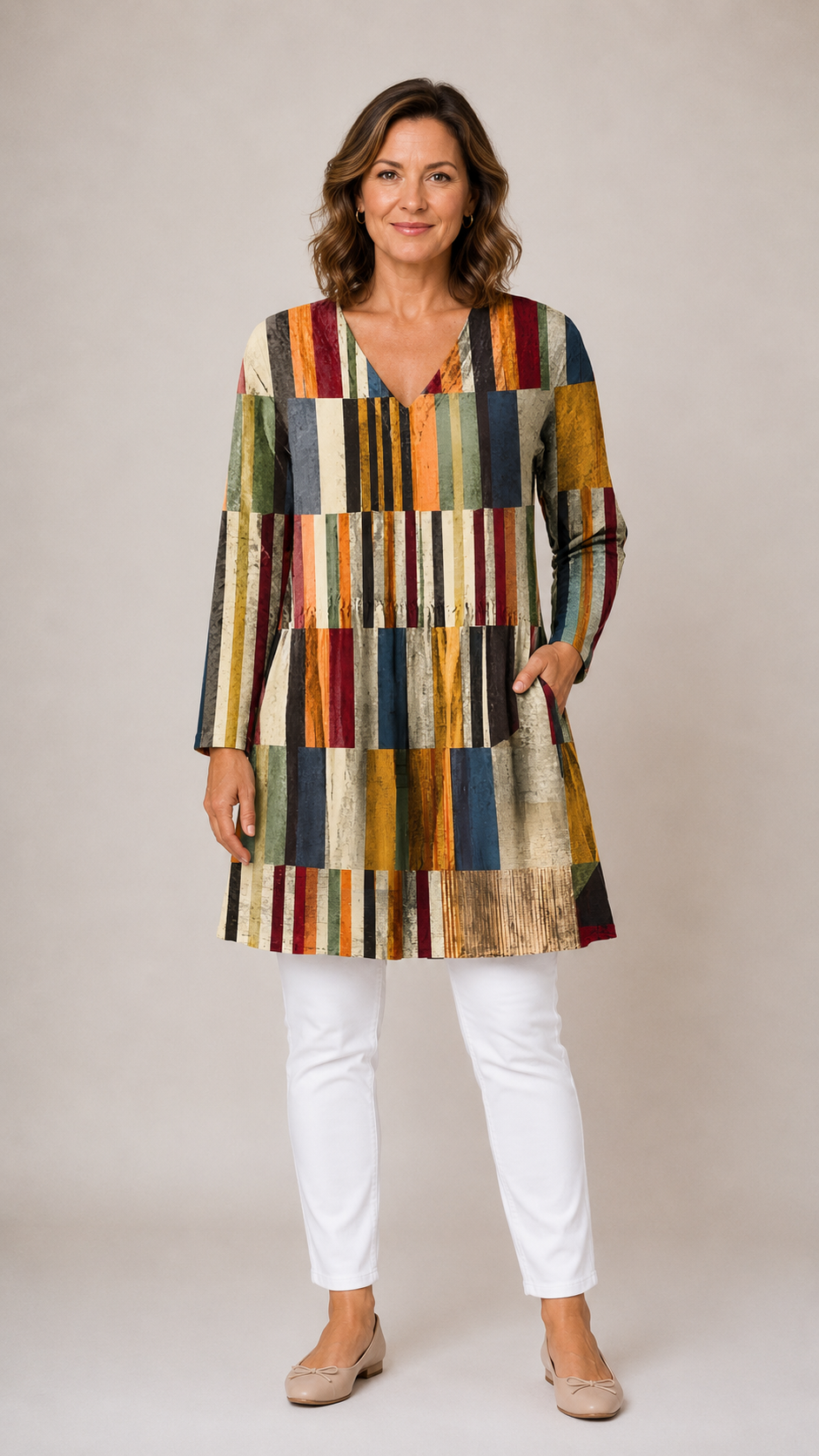 Lydia | V-Neck Long Blouse