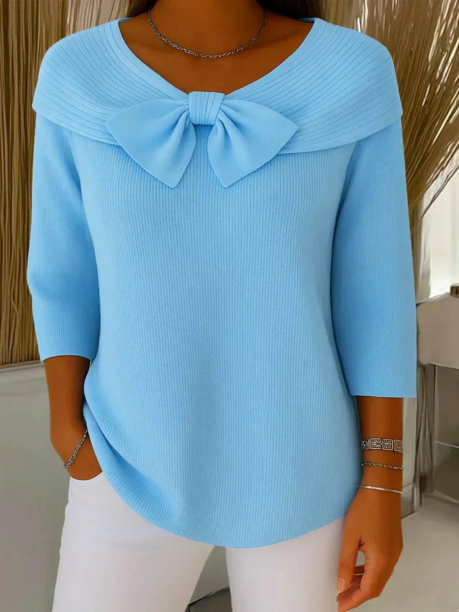 Remi™ Chic Knitted Bow Blouse
