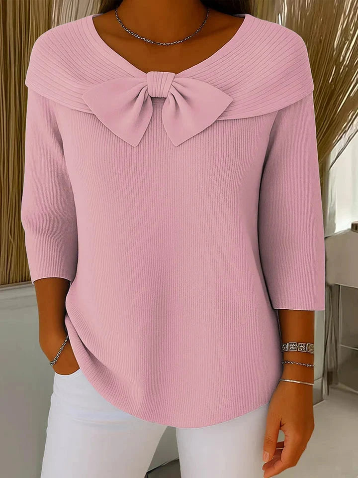 Remi™ Chic Knitted Bow Blouse