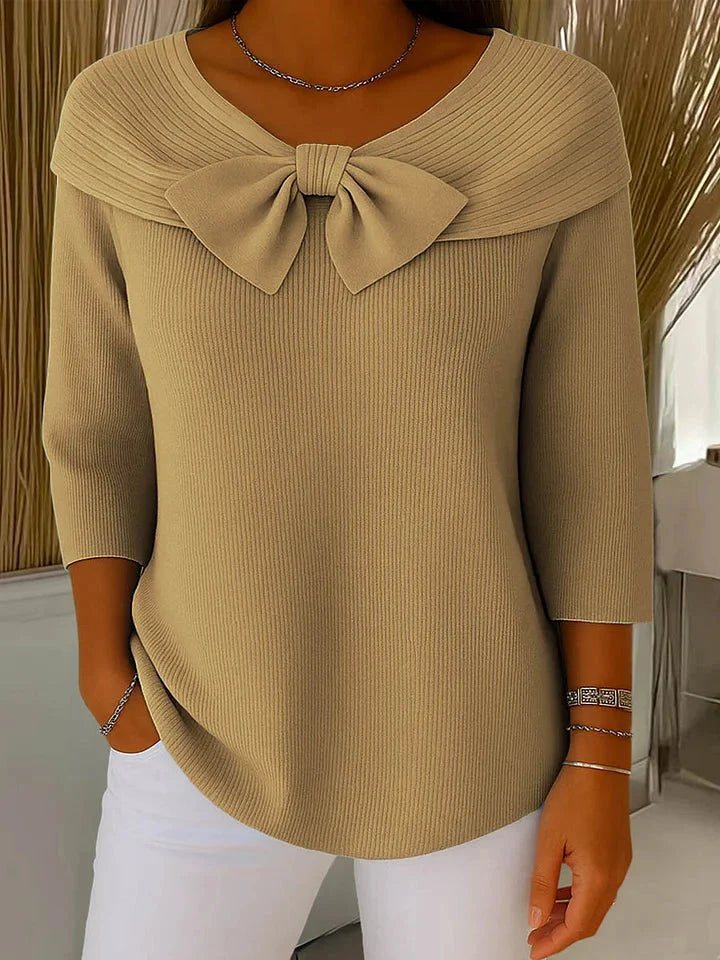 Remi™ Chic Knitted Bow Blouse