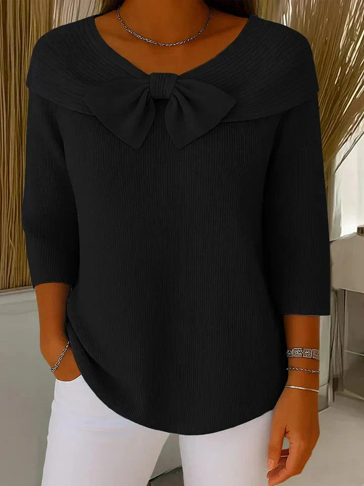 Remi™ Chic Knitted Bow Blouse