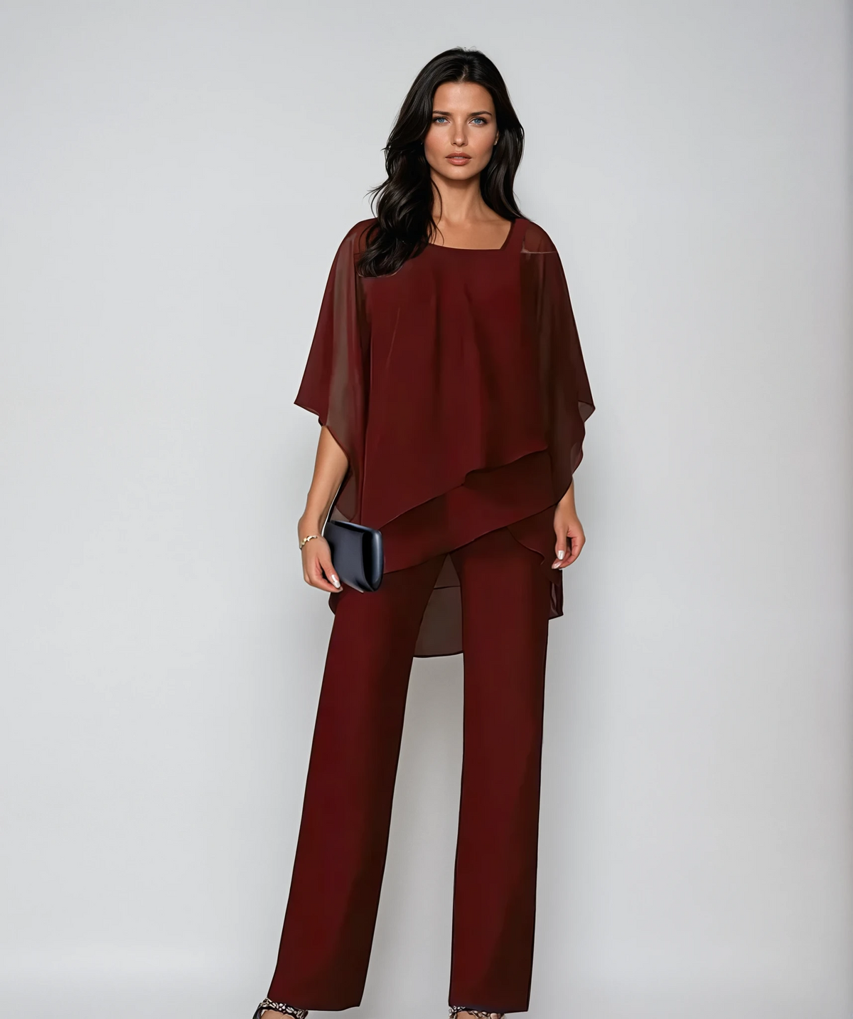 Scarlett™ Elegant Two-Piece Layered Set with Ruffled Details