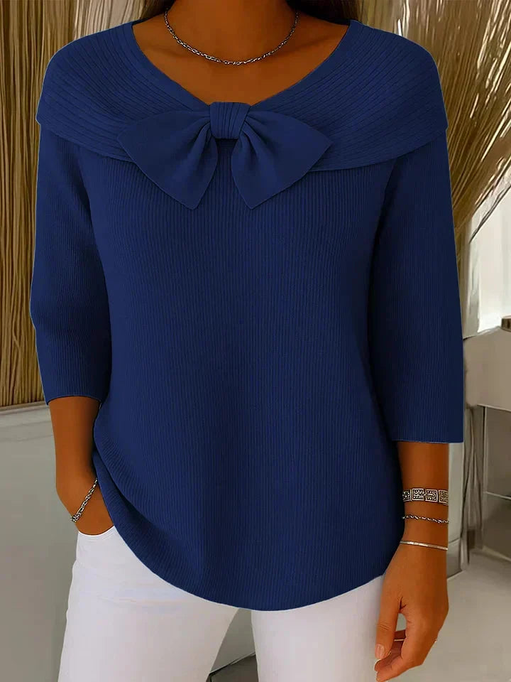Remi™ Chic Knitted Bow Blouse