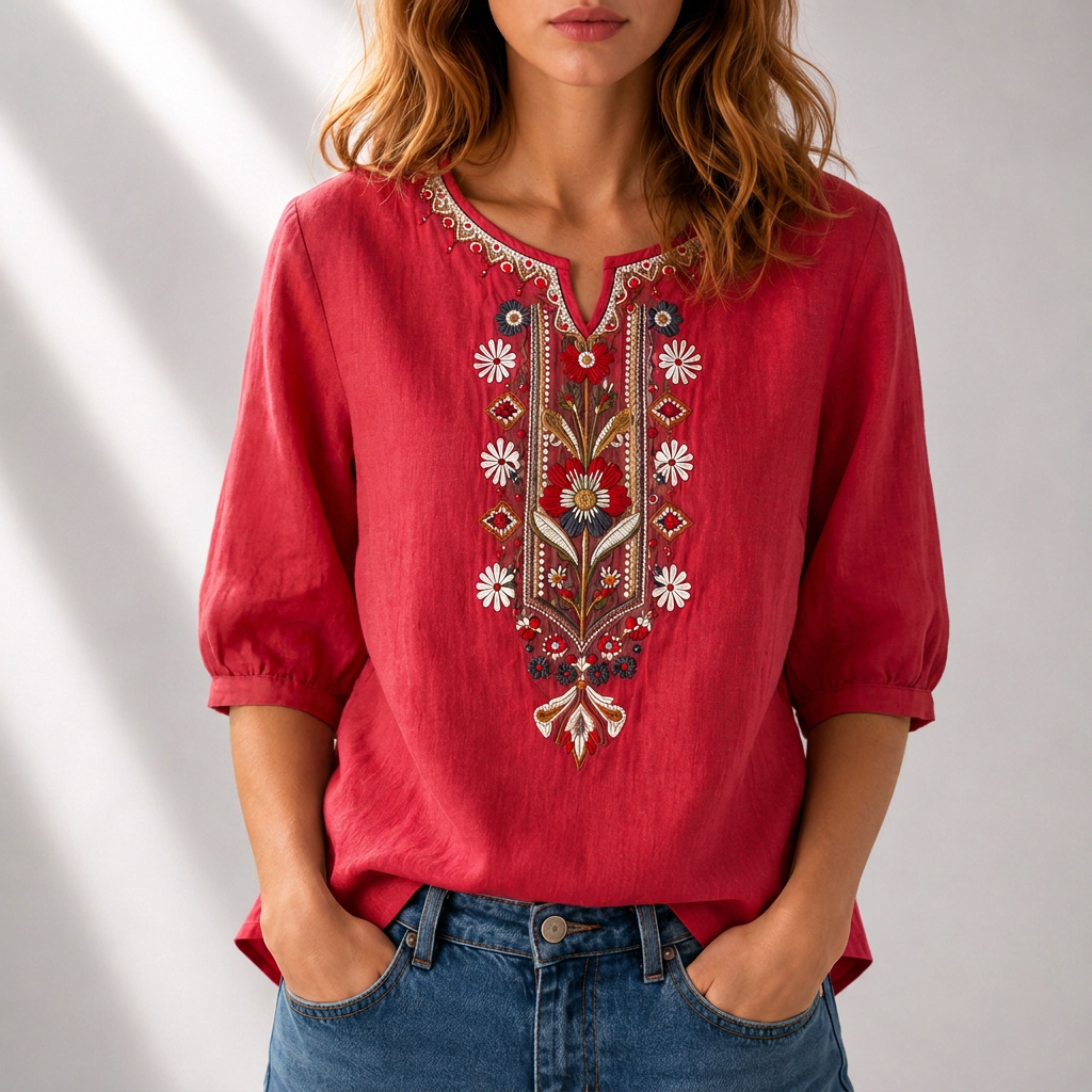 Dalia™ Embroidered Floral Blouse