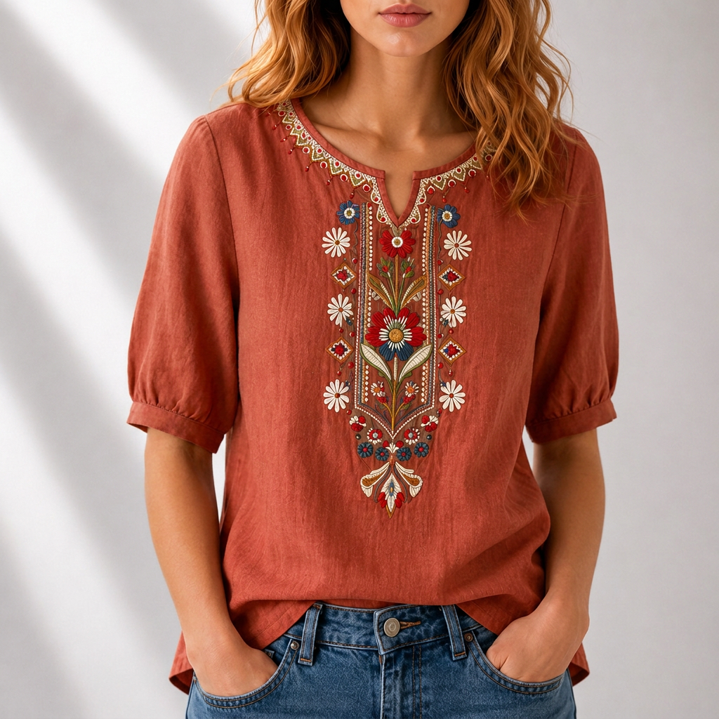 Dalia™ Embroidered Floral Blouse