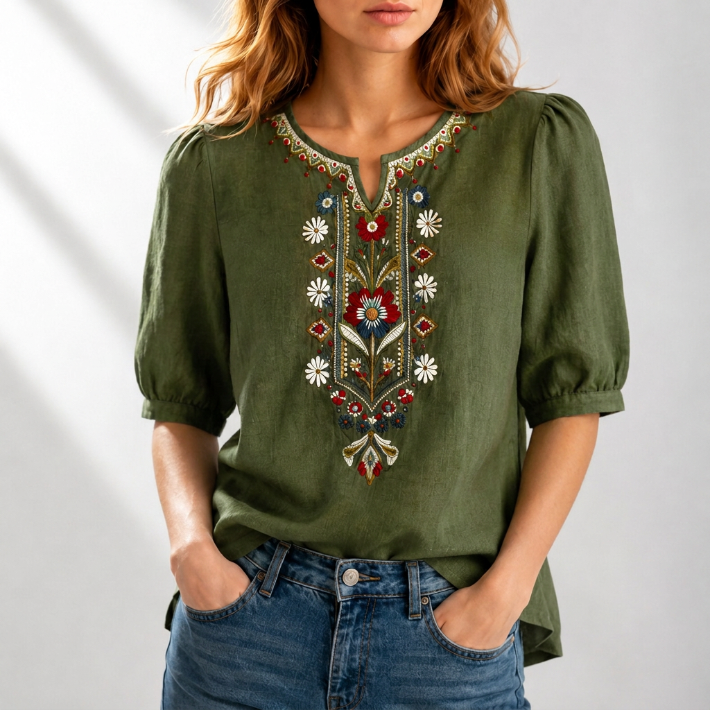 Dalia™ Embroidered Floral Blouse