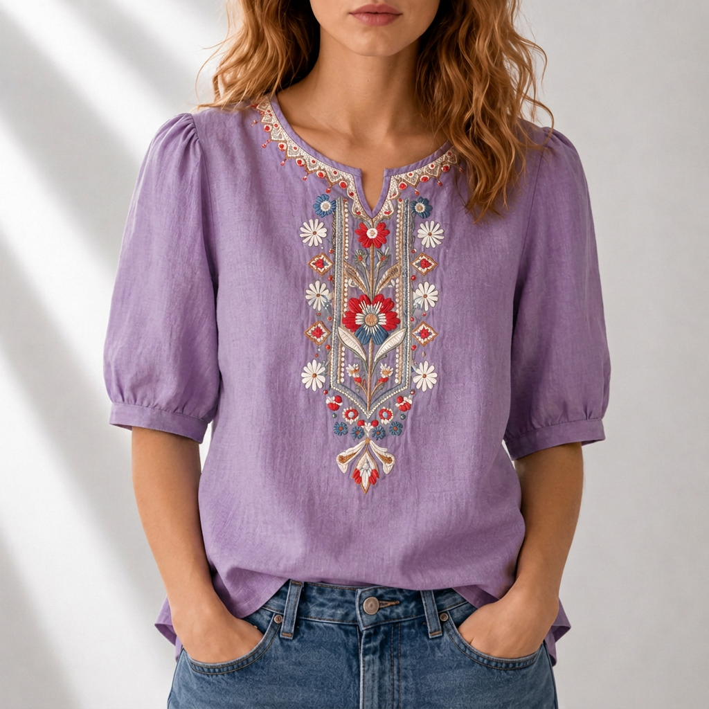 Dalia™ Embroidered Floral Blouse