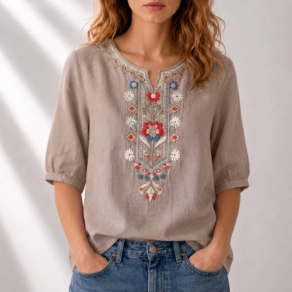 Dalia™ Embroidered Floral Blouse