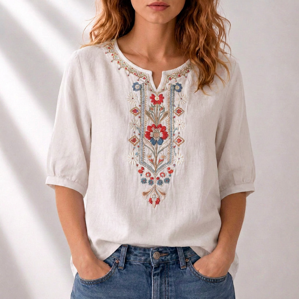 Dalia™ Embroidered Floral Blouse