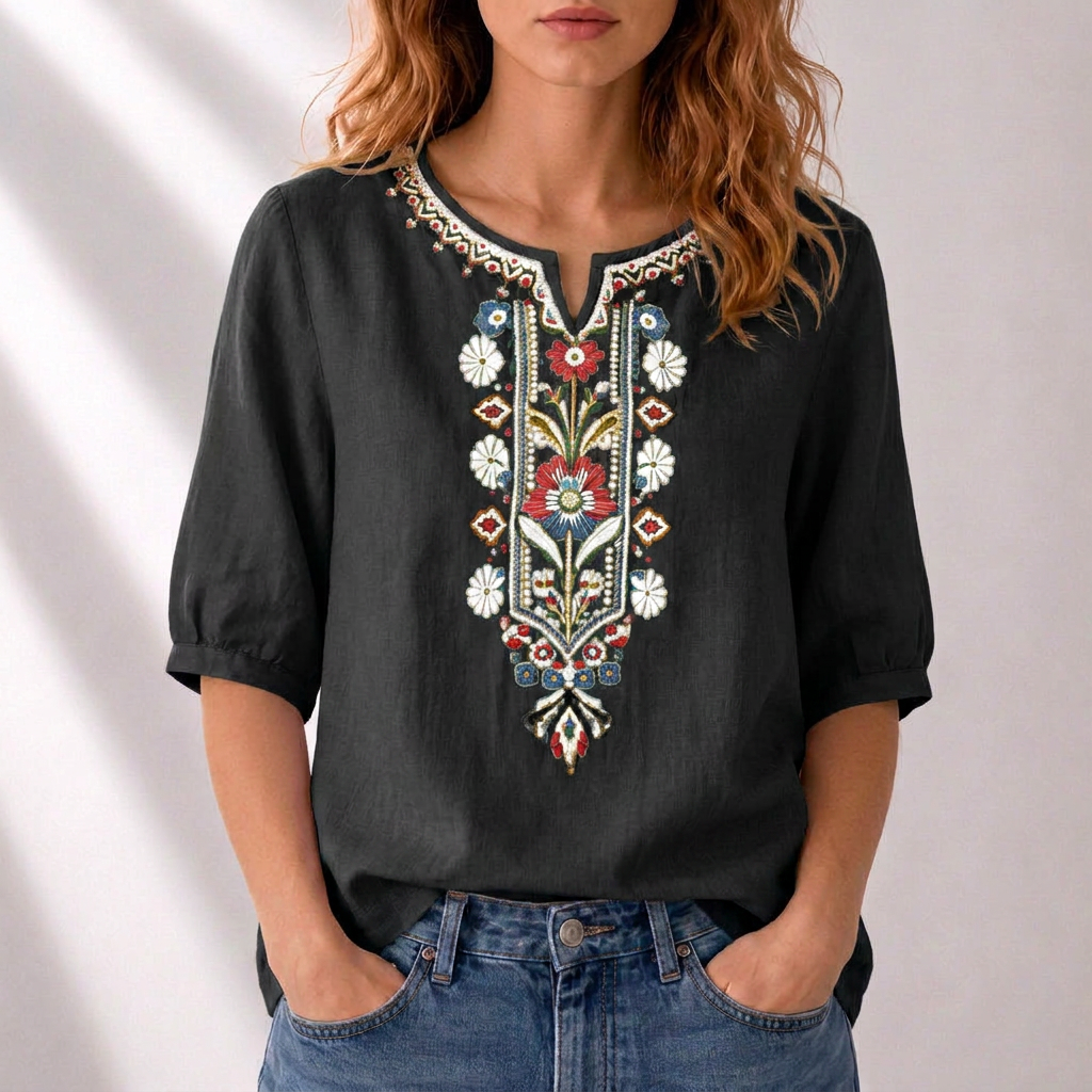 Dalia™ Embroidered Floral Blouse