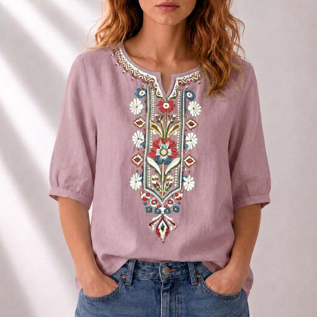 Dalia™ Embroidered Floral Blouse