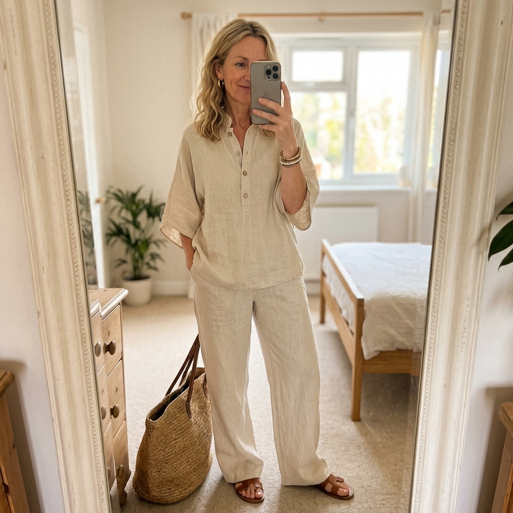 Calliope™ Casual Cotton-Linen Two-Piece Set