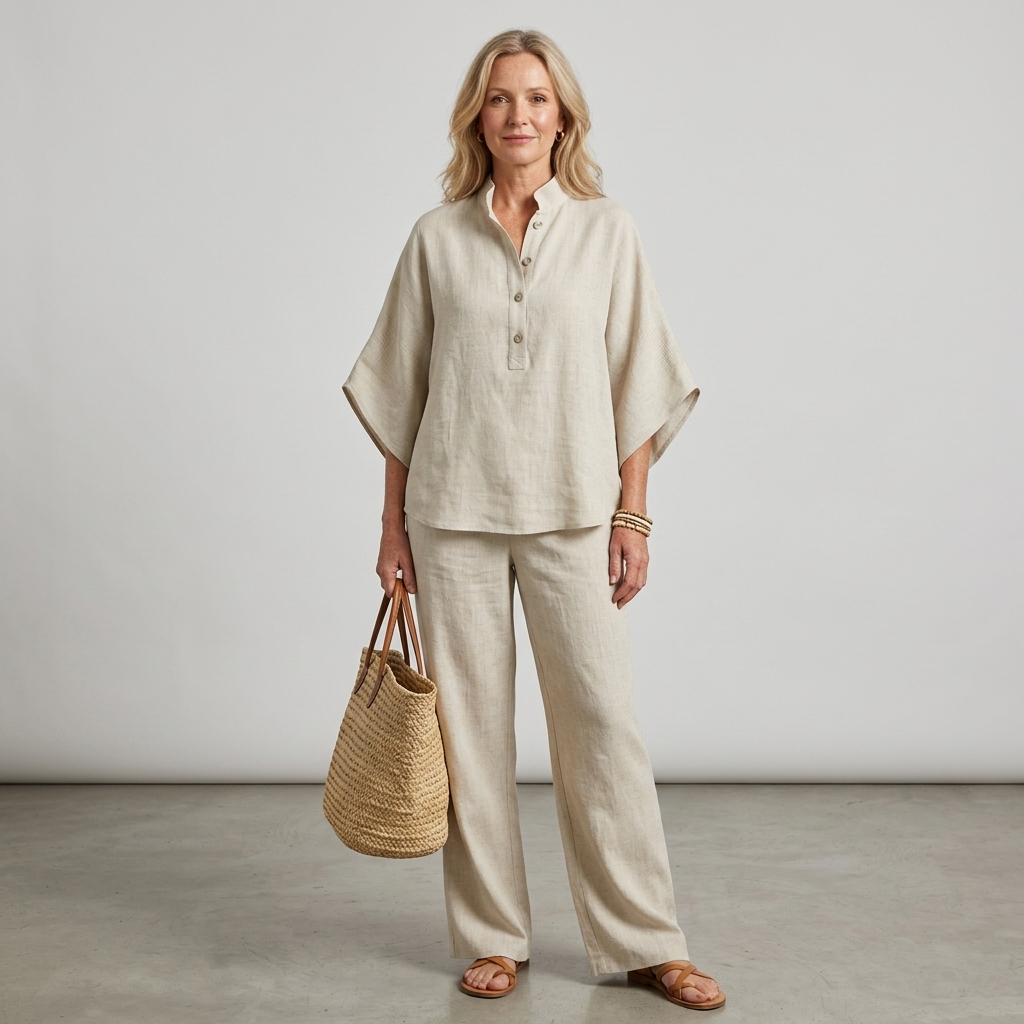 Calliope™ Casual Cotton-Linen Two-Piece Set