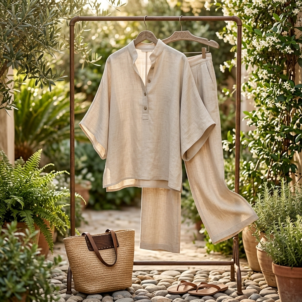 Calliope™ Casual Cotton-Linen Two-Piece Set