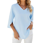Jadzia™ Easygoing V-Neck Top