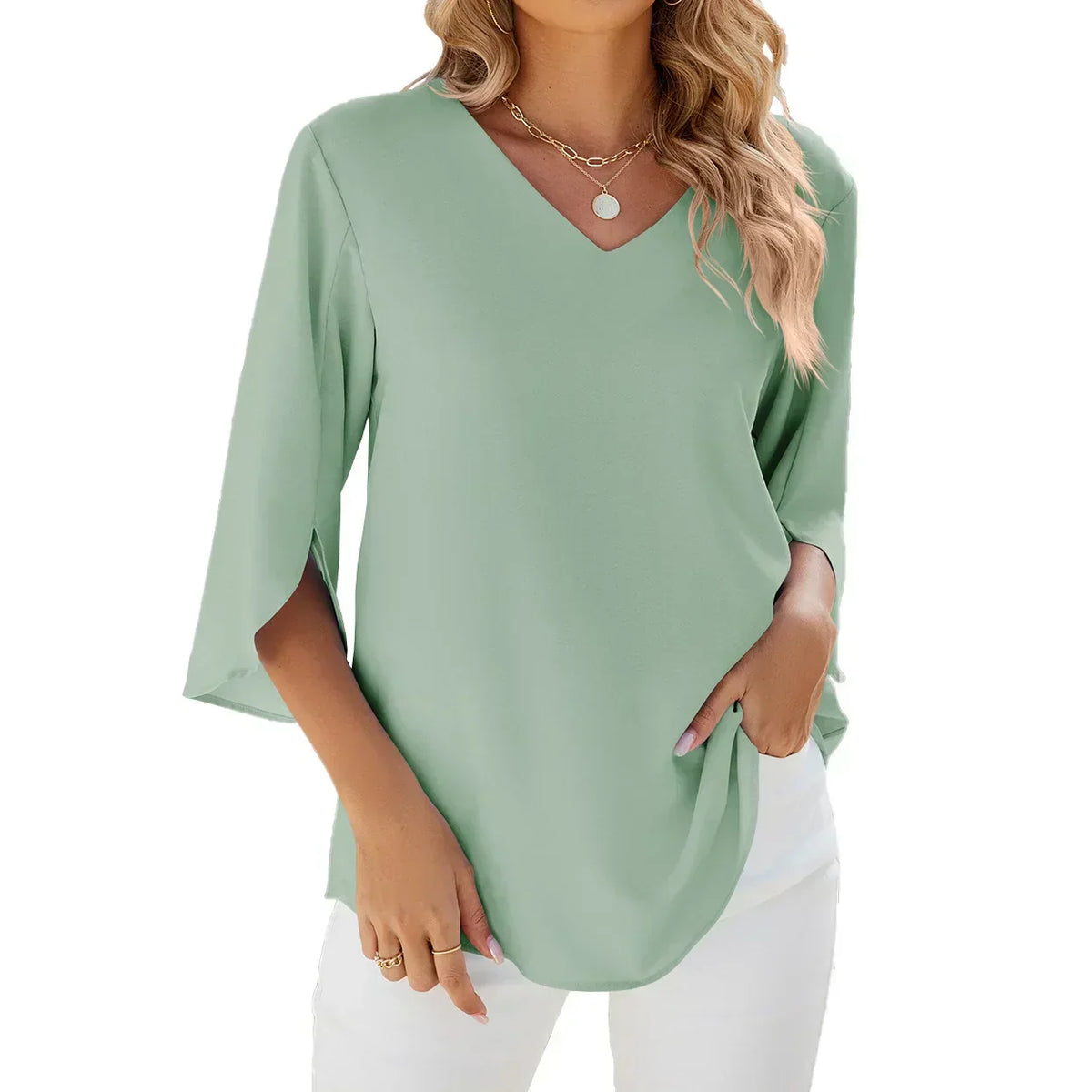 Jadzia™ Easygoing V-Neck Top